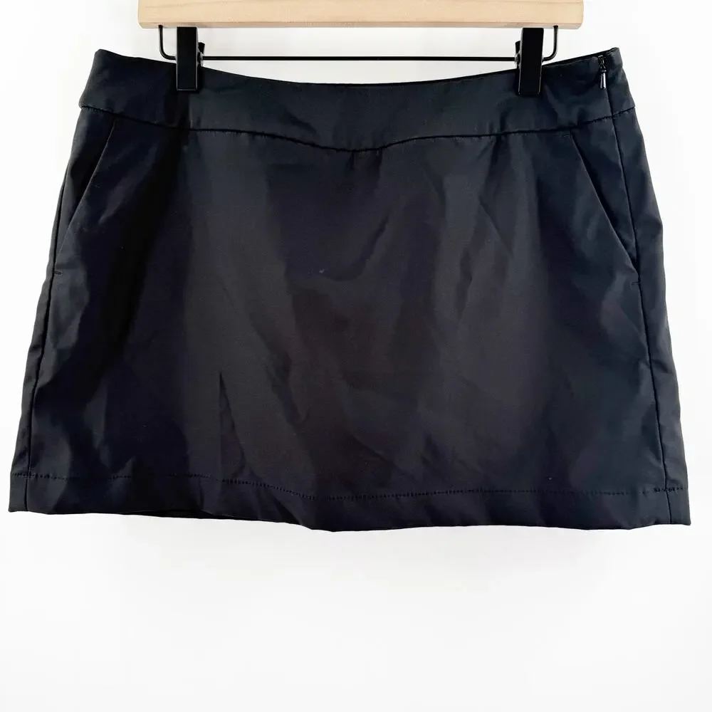 Nike Golf Skort Size 10 Black Dri-Fit Women’s Skirt with Shorts Lining Athletic